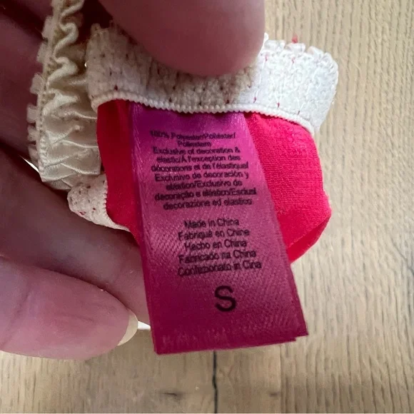 Vintage Betsey Johnson super pretty dark pink chemise and panty set in size S. - Picture 11 of 11